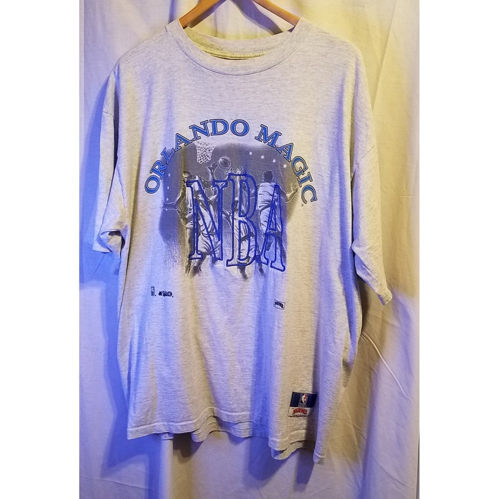 Vintage 90s Orlando Magic NBA T-Shirt Nutmeg Sz XL Made In USA